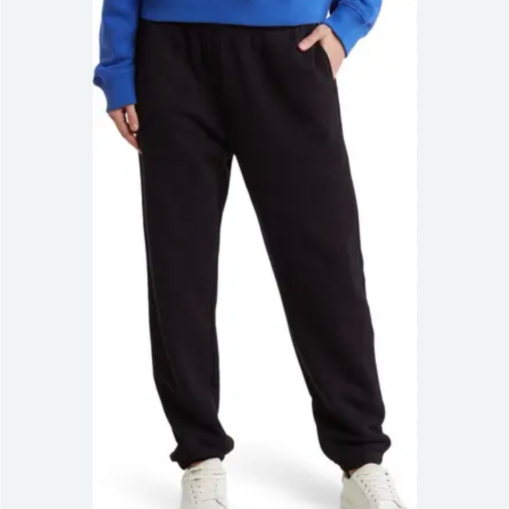Rag & Bone Black French Terry Pockets Elastic Hems Sweatpants